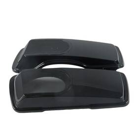 Wb-hl1584-004 Wynmoto #wl13 6 9 Inch Saddlebags Speaker Lids Vivid Black Cvo Style For Touring Glide 1994 - 2013