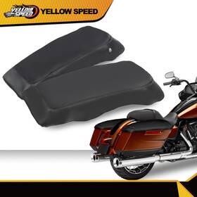 Yew54730 Yellowspeed Fit For 14-23 Harley Touring Flh Flt Model Saddlebag Lids Covers Pu Leather 2x