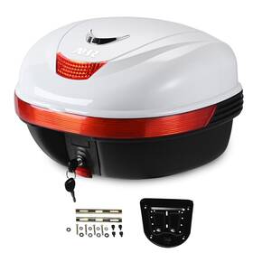 33mtb001-35l-0607-1 Yescom Ahr 35l Motorcycle Tour Tail Box White Scooter Trunk Storage Lock Carrier Case 33mtb001-35l-0607-1 Yescom Ahr 35l Motorcycle Tour Tail Box White Scooter Trunk Storage Lock Carrier Case