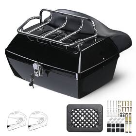 33mtb008-j48l-06 Yescom 48l Universal Motorcycle Tail Box Top Case For Harley Road King