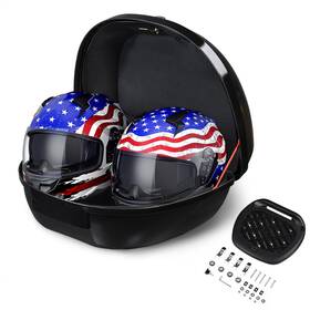 33mtb009-y48l-06 Yescom 48l Universal Motorcycle Tour Tail Box Scooter Trunk Storage With Lock Case