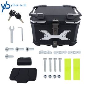 Yi271719t Yibei-tech 45l Motorcycle Top Case Tail Box With Backrest And Mounting Plate Waterproof