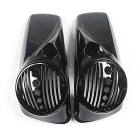 Wb-hl1584-157 Zsauto #pkwensan Vivid Black 8 Inch Speaker Lids With Tweeter Port For Harley Touring Models 2014-2025