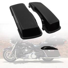 Bc-0401041-b-lid Zxmt New Saddlebag Triple 6.5 Inch Speaker Lids Black For 1993-2013 Harley Touring Bagger