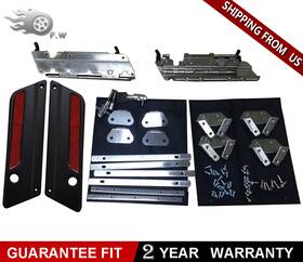 Fw-hls-1-2-b Zxmt Matte Black Latches Cover Hinge Saddlebags Latch Hardware Fits For Harley 93-13