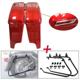 My-0401036-b Zxmt 029-r For Harley Softail 1986-2013 Abs L And R Red Saddlebags Conversion Bracket Mount