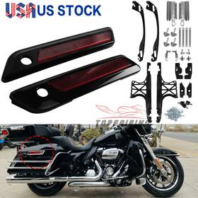 Tf-hls-7 Zxmt Tf-hls-7/8-b One Touch Opening Saddlebag Latch Lids Hardware Cover Hinge Kit For Harley 14-up