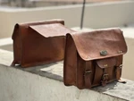 Leather Motorcycle Bags 2 Pouch Side Three Panniers ( Saddle BAG+1 Seat Cover). Fixed Price $95.68.