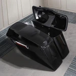 Vivid Black Hard Saddlebags W/ 6X9" Speaker Lid Latch Key For Harley Touring 14+. Fixed Price $238.01.