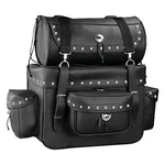 Large Motorcycle Sissy Bar Travel Luggage Bags W/studs Harley Indian Honda. Fixed Price $109.90.