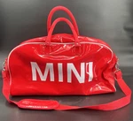 Rare Red Bmw/mini Cooper Patent Duffle Gym Travel Overnight Bag Shoulder/carry. Fixed Price $52.95.