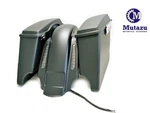 Mutazu Matte Cvo 4" Extended Fender W/ Led + Saddlebags For 93-08 Harley Touring. Fixed Price $699.00.