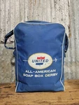 Vintage United Airlines All American Soap Box Derby Luggage Racing Helmet Bag. Fixed Price $49.95.