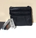 Embassy Genuine Soft Leather Fanny Pack Hips Bag Black 7 X 6" (missing Strap). Fixed Price $13.00.
