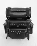 2PC Milwaukee Leather Motorcycle Pvc Studded Sissy Bar Bag. Fixed Price $80.00.