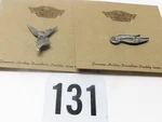 (2) Obsolete Harley Nos 1995 Pins Ribbon Eagle / Wing Pewter 99409-96Z. Fixed Price $20.00.