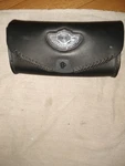 Harley Davidson 100TH Anniversary Softail Leather Windshield Bag. Fixed Price $200.00.