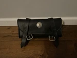 Vintage Willie & Max Black Leather Motorcycle Deluxe Tool Singular Saddle Bag. Fixed Price $44.99.