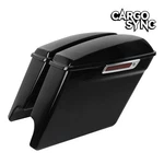 Vivid Black 4" Stretched Saddlebags Fit For Harley Touring Electra Glide '14-24. Fixed Price $169.99.