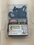 Powertye Black 15"X15" Universal Motorcycle Luggage Storage Cargo Net. Fixed Price $10.95.