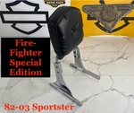 Oem 82-03 Harley-davidson Sportster Upright Sissy Bar Backrest Pad Ironhead Evo. Fixed Price $169.95.