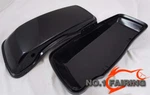 Pair Left & Right Black Saddlebag Lids Fits For Harley Touring Unpainted. Fixed Price $49.95.