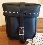 Victory Polaris Motorcycle Sissy Bar Bag Leather Travel Studded Buckle Luggage. Fixed Price $85.00.