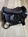 Diamond Plate 16" Black Buffalo Leather Luggage Rack Bag Motorcycle. Fixed Price $19.99.