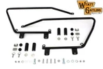 Black Wyatt Gatling Saddlebag Brackets And Stud Kit Harley Softail 84-17. Fixed Price $246.53.