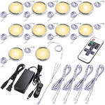 Round Led Puck Lights, Liquor Under Cabinet Accent Kit, 110 Volt Hard W.... Fixed Price $70.12.