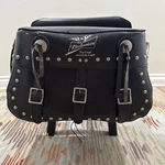 Vintage Budweiser Saddlebags Motorcycle Harley Davidson Leather. Fixed Price $200.00.