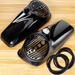 Vivid Black 8" Speaker Lids W/ Tweeter Port For Harley 2014-UP Fl Touring Models. Fixed Price $169.95.