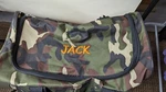 Rockland Rolling Duffel Bag 22 Inch Camouflage Large Wheels Embroid Name Jack. Fixed Price $20.00.
