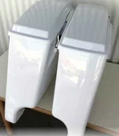 Pearl White SADDLEBAGS4 Inch Stretched Compatible To Harley Davidson. Fixed Price $499.00.