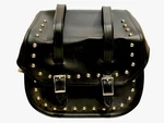 Beer Bags (tm) Leather Motorcycle Saddlebag Cooler - Studded Black Insulated. Fixed Price $99.99.