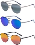 Maui Jim Half Moon Polarized Round Aviator Stainless Steel Sunglasses - Japan. Fixed Price $149.99.
