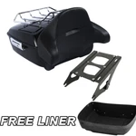 Black King Trunk Backrest Mount Rack Fit For Harley Touring 14-25 Tcmt. Fixed Price $299.50.
