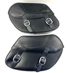 Oem Harley 90369-06 Bar & Shield Logo Black Leather Saddlebags Pair 02-17 Dyna. Fixed Price $315.00.
