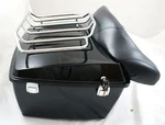 Complete Mutazu King Pak Trunk With Top Rack For Harley Touring Flh Flt. Fixed Price $268.00.