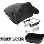 King Trunk Mount Rack Backrest Pad Fit For Harley Touring Road Glide 97-08 Tcmt. Fixed Price $299.99.