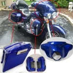 Blue Front Cowl Batwing Extended Saddlebags Lower Vented Leg Fairing For Harley. Fixed Price $258.98.