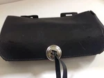 Harley-davidson Sissy Bar Tool Bag Black Leather Vintage Item# 91772-85A. Fixed Price $42.99.