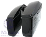Mutazu Vivid Black Hard Saddlebags For 2014-UP Harley Touring Flh Flt. Fixed Price $129.00.