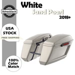 White Sand Pearl Holeshot Performance Saddlebag Kit Low Rider S/ St M8. Fixed Price $1469.00.