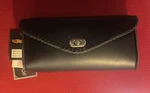 Unik Tool Pouch, Motorcycle Fork Bag, New, Braided Trim, Black 'w'. Fixed Price $28.00.