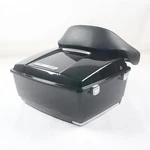 Black Quartz King Pack Pak Backrest For 1997-2013 Harley Touring. Fixed Price $299.95.