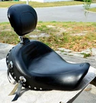Harley Fxd Wide Solo Seat W/backrest For 2006-2017 Models, By Mustang #79346. Fixed Price $330.00.