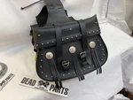 Harley Willie & Max Studded 2 Buckle Concho Throw Over Saddlebags 58380-00. Fixed Price $167.70.
