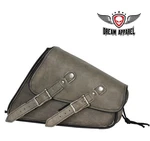 Premium Distressed Brown Left Side Solo Leather Swing Arm Motorcycle Touring Bag. Fixed Price $75.99.