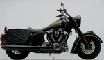 Indian Chief Dark Horse Hardbody & Leather Saddlebags With Quick Detach Kit. Fixed Price $503.51.